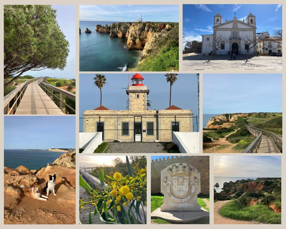 Portugal mit Hund in Lagos – Felsenküste, Leuchtturm, historische Altstadt und Naturwanderungen an der Algarve.